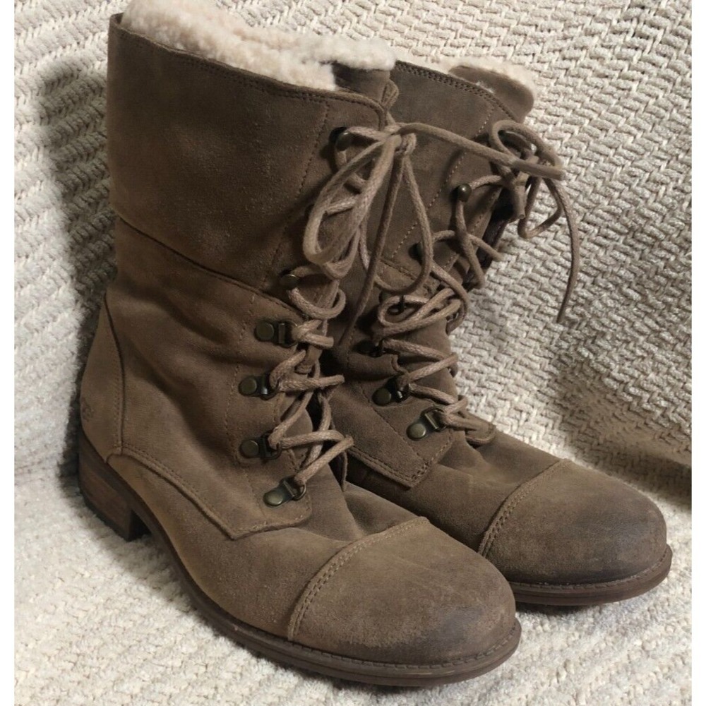 UGG Women's Gradin Fold over‎ Combat Boots- Size 9 New w/o Box